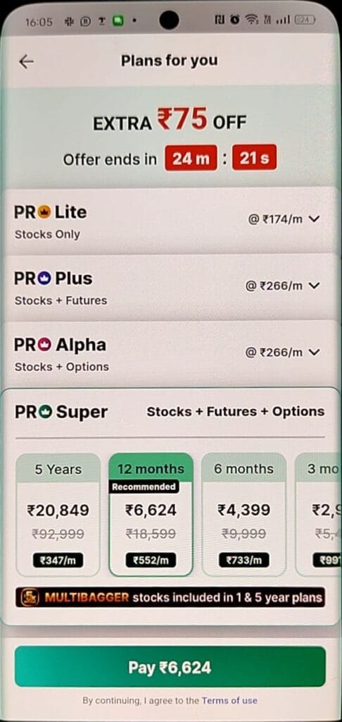 Univest App Charges Per Month