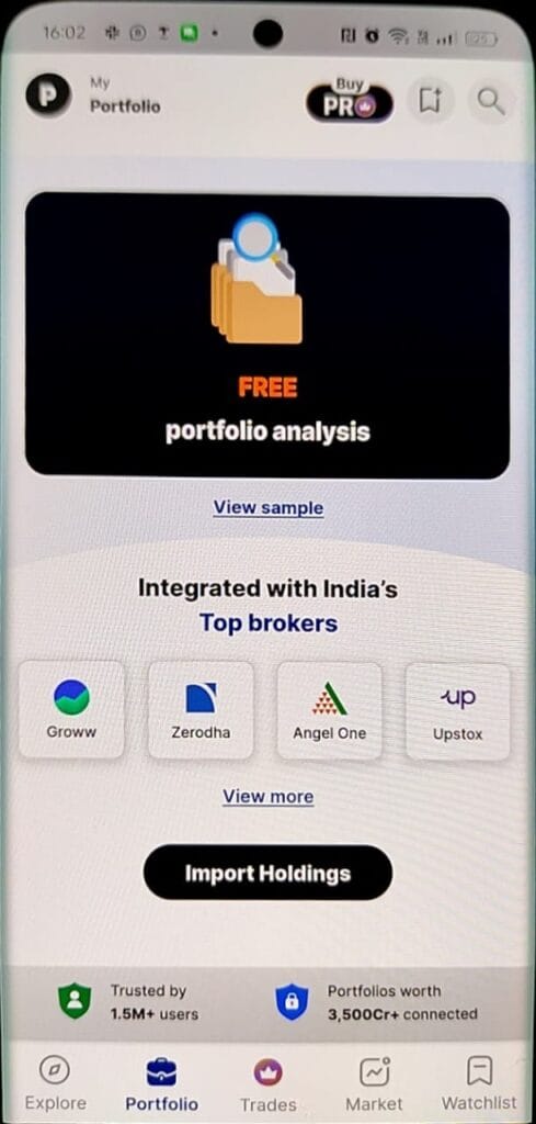 Univest Portfolio Tracking